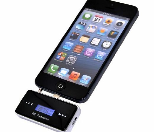 VicTsing [With Car Charger] VicTsing LCD Display 3.5mm In-car Handsfree FM Transmitter with Car Charger for iPhone 5 5S 5C 5G